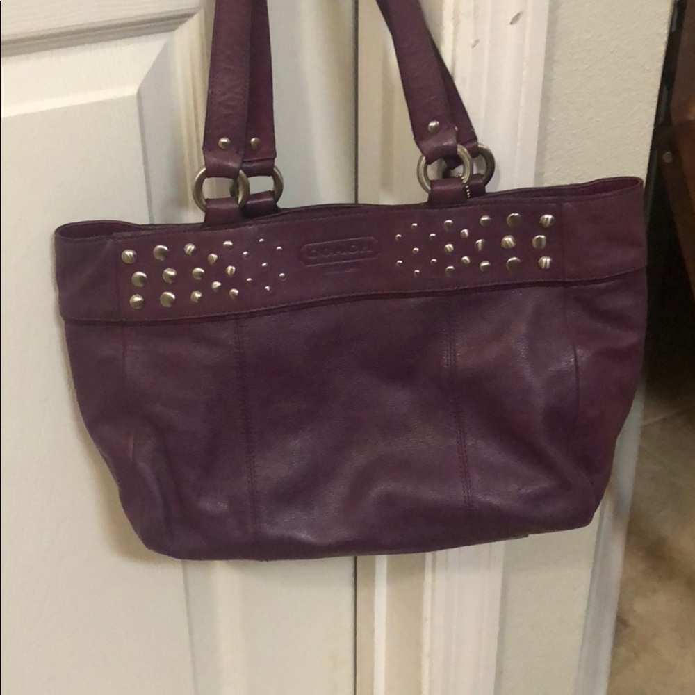 Leather Coach Tote